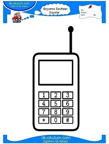 Çocuklar İçin Cep-Telefonu Boyama Sayfaları 